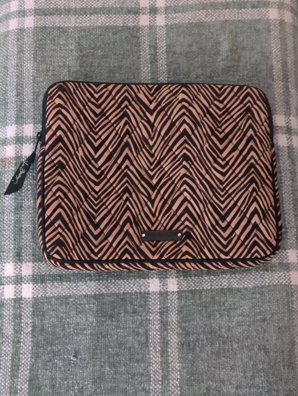 Vera Bradley Black and Tan Zebra Tablet or E-reader Sleeve